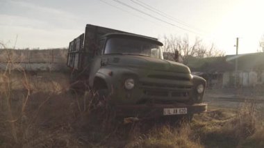 Old soviet truck. High quality FullHD footage