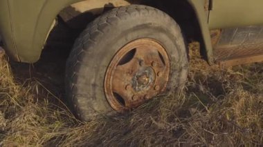 Old soviet truck. High quality FullHD footage