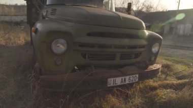 Old soviet truck. High quality FullHD footage