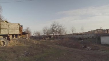Old soviet truck. High quality FullHD footage