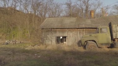 Old soviet truck. High quality FullHD footage