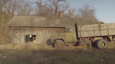 Old soviet truck. High quality FullHD footage