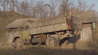 Old soviet truck. High quality FullHD footage