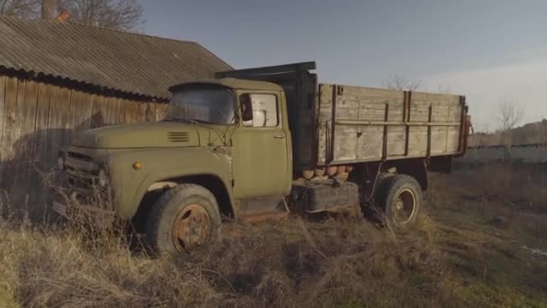 Old Soviet Truck Abandoned High Quality Fullhd Footage — Stockvideo