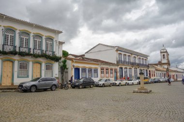 Sao Joao del Rei, MG, Brazil - 01.03.23: ancient buildings of colonial city.