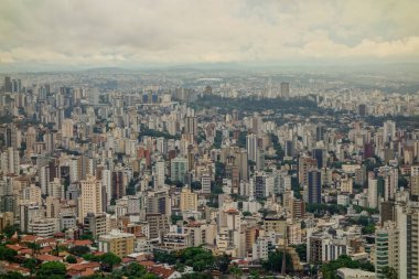 skyscrapers of big metropolis. Belo Horizonte city, MG, Brazil. Aerial view.