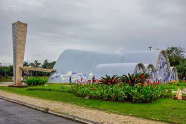 Belo Horizonte, MG, Brazil - 01.08.23: exterior view of the church of Saint Francis of Assis, aka Pampulha Church.