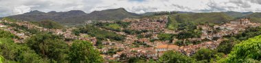 panoramic view of Ouro Preto, MG, Brazil. World Heritage Site by UNESCO.