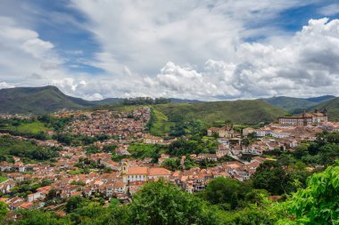 panoramic view of Ouro Preto, MG, Brazil. World Heritage Site by UNESCO.