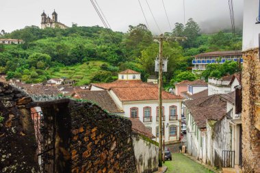 colonial architecture of Ouro Preto historic city, in Minas Gerais, Brazil.