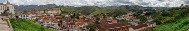 panoramic view of Ouro Preto, MG, Brazil. World Heritage Site by UNESCO.