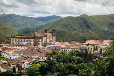 panoramic view of Ouro Preto, MG, Brazil. World Heritage Site by UNESCO.