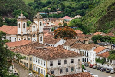 colonial architecture of Ouro Preto historic city, in Minas Gerais, Brazil.