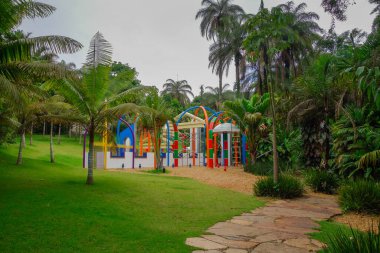 Brumadinho, MG, Brazil - 01.06.23: Instituto Inhotim, largest open-air contemporary art museum in the world.