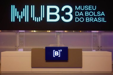 Sao Paulo, Brazil - 01.28.23: Museum of brazilian B3 Bovespa stock exchange. Museu da Bolsa do Brasil.