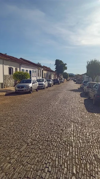 Pirenopolis Goias Brezilya Tarihi Şehrin Sokak Manzarası Cepheler — Stok fotoğraf