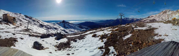 阿根廷巴里洛切滑雪中心雪山全景 — 图库照片