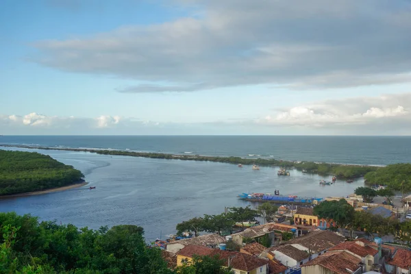 Widok Powietrza Miejscowość Santa Cruz Cabralia Stanie Bahia Brazylia — Zdjęcie stockowe