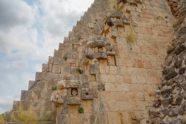 Yucatan Yarımadası, Meksika 'daki Uxmal Maya arkeolojik alanı.