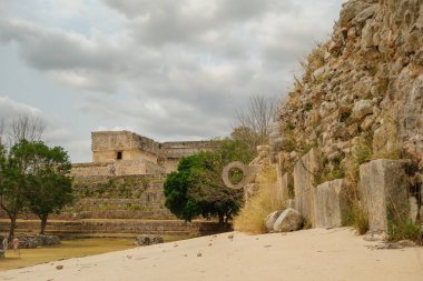 Yucatan Yarımadası, Meksika 'daki Uxmal Maya arkeolojik alanı.