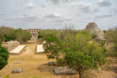 Yucatan Yarımadası, Meksika 'daki Uxmal Maya arkeolojik alanı.