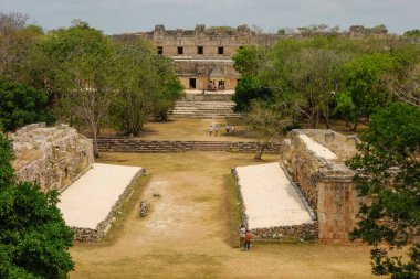Yucatan Yarımadası, Meksika 'daki Uxmal Maya arkeolojik alanı.