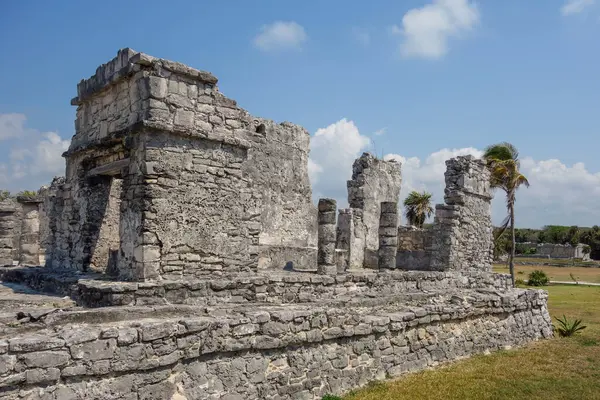 stock image Tulum ruins archaeological site. Ancient Mayan Ruins in Riviera Maya, Mexico.