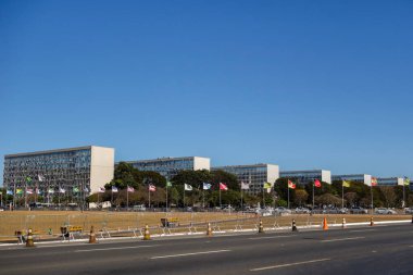 Brezilya, Brasilia 'daki Bakanlıklar Kurulu binaları. Alameda dos Estados Bulvarı.