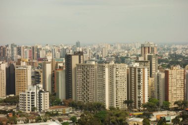 panoramic view of Curitiba cityscape, Brazil. the green city.