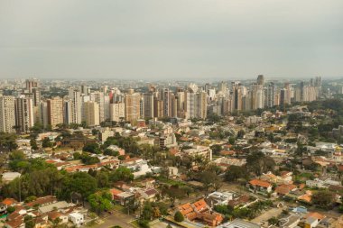 panoramic view of Curitiba cityscape, Brazil. the green city.