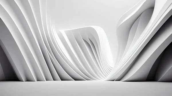 Abstract white background with curved lines. High quality photo