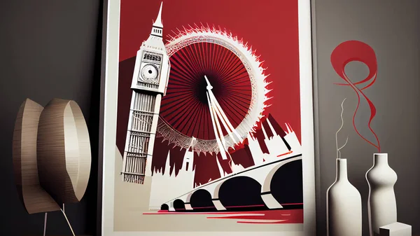 London, UK. Big Ben and London Bridge. . High quality photo