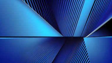 Abstract blue background with diagonal stripes. High quality photo