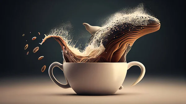 Coffee Splashing Out Cup High Quality Photo — Foto de Stock
