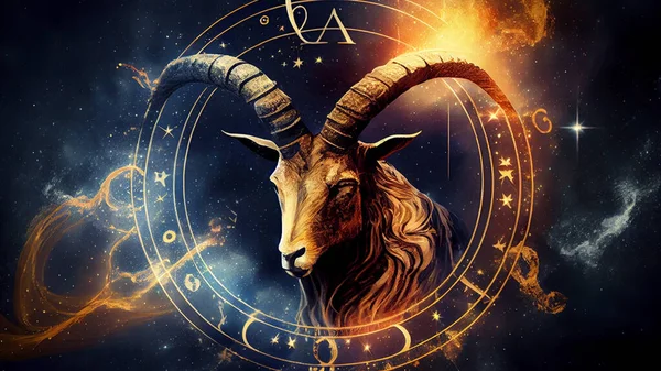 Zodiac Sign Capricorn Zodiacal Horoscope Background High Quality Photo — Stockfoto
