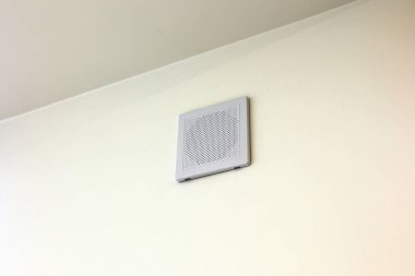 Speaker on the white wall