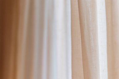 White curtain fabric's texture