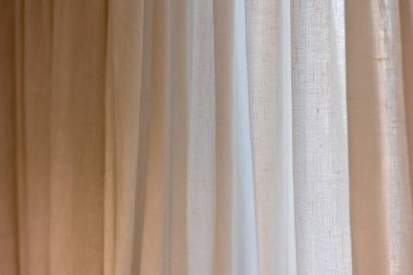 White curtain fabric's texture