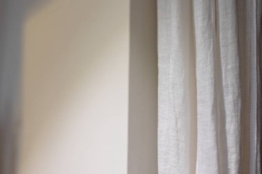White curtain fabric and shadow