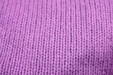 The texture of knit in violet color