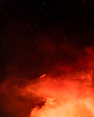 Erupting volcano on the island of La Palma, Canary Islands, Spain. High quality photo