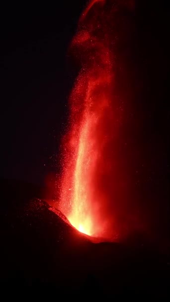 Извержение Вулкана Острове Пальма Канарские Острова Испания Высокое Качество Видео — стоковое видео