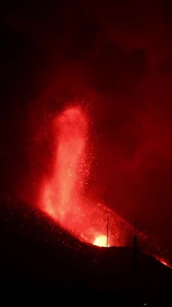 Erupting Volcano Island Palma Canary Islands Spain High Quality Video — Vídeos de Stock
