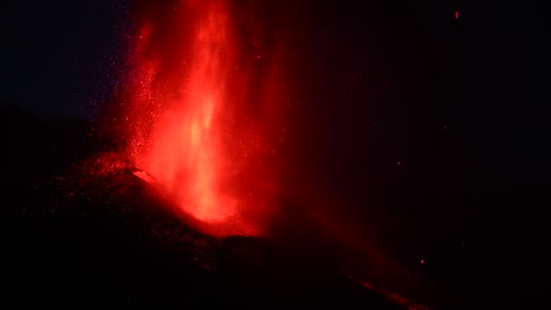 Erupting Volcano Island Palma Canary Islands Spain High Quality Video — Vídeo de stock