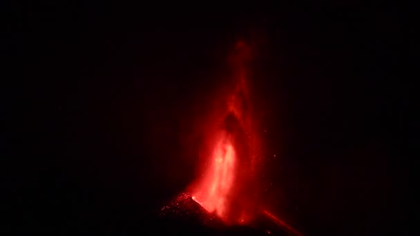 Erupting Volcano Island Palma Canary Islands Spain High Quality Video — 图库视频影像