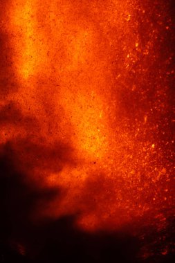 Erupting volcano on the island of La Palma, Canary Islands, Spain. High quality photo