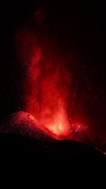 Erupting Volcano Island Palma Canary Islands Spain High Quality Video — Stock video