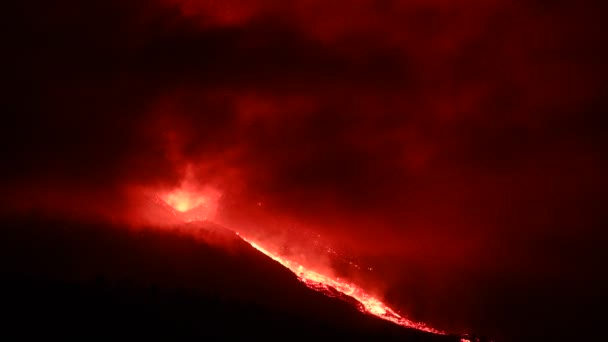 Erupting Volcano Island Palma Canary Islands Spain High Quality Video — 비디오
