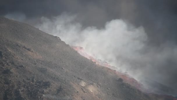 Erupting Volcano Island Palma Canary Islands Spain High Quality Video — Stockvideo