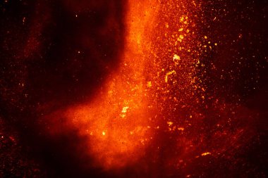 Erupting volcano on the island of La Palma, Canary Islands, Spain. High quality photo